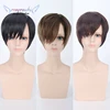 Cos wig Attack On Titan black boy full-time master Ye Xiu cos anime wig for man boy's Synthetic Party Wig