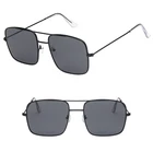 DLL3567 Double-beam metal square sunglasses Retro-Vintage men women sun glasses uv400 ce