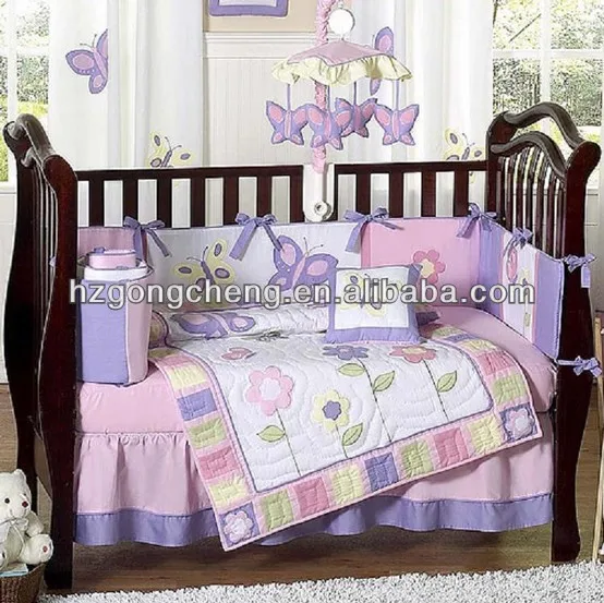 baby girl patchwork cotton quilt set