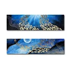 Wall Picture Textured Canvas Modern Abstract Art Gold Leaf Painting for Home Decoration