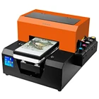 A4 digital Leather Printer UV flatbed for bag belt shoes cloth t shirt