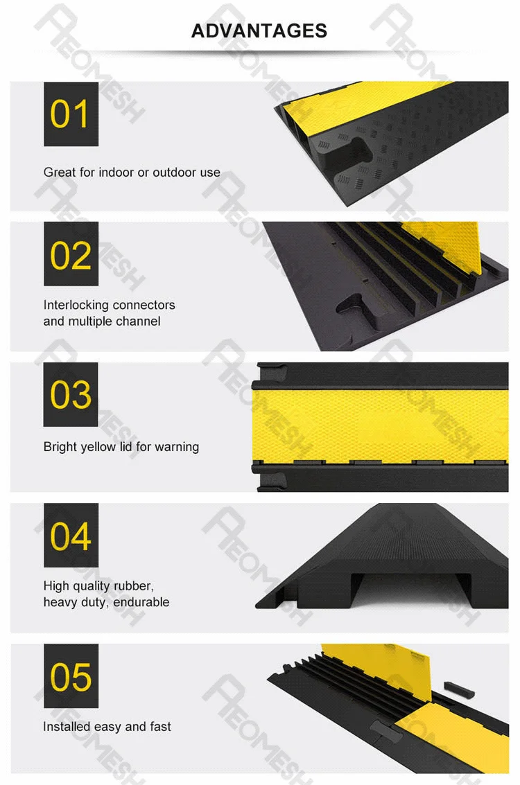 Made in Guangzhou Professional Factory Rubber Cable Protector Ramp