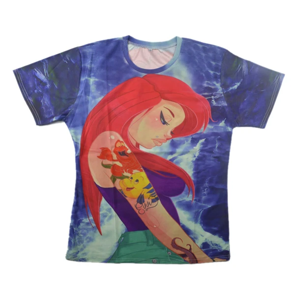 Sexy Print women red hair Short Sleeve 3D girl/animal/cartoon T Shirt Men Creative Novelty Summer Top Tees Cool galaxy T-Shirt