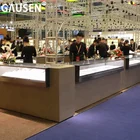 high end wooden glass jewelry kiosk display showcase / mall jewelry display kiosk