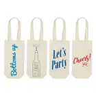 Low Cost Customized Bulk Wholesale Canvas Tote Cotton Wine Bags