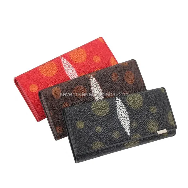 quality magic women men unisex genuine leather stingray wallet