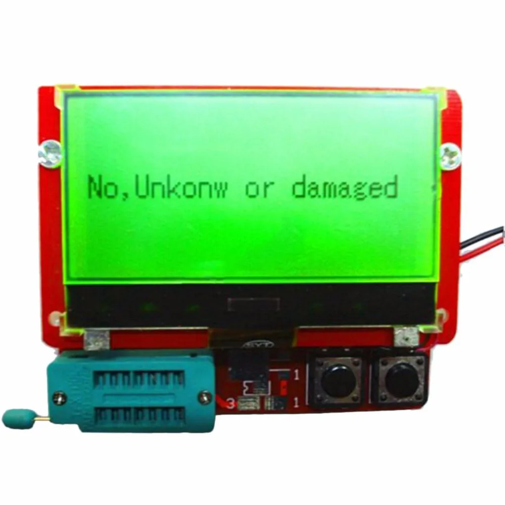 Mega328 Transistor Tester Diode Triode inductor Capacitance ESR Meter Digital led MOS NPN tester meter 12864 Graphic DC 9V