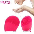 Mini Electric Silicone Facial Cleansing Brush Skin Pores Deep Cleaning Cleanser Face Cleaner Machine