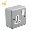 Durable outdoor 13A 1 gang universal metal clad switch socket