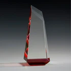 Red K9 peak crystal glass awards for Souvenir gift