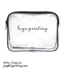 Customized packaging clear plastic zipper lock soft vinyl PVC cosmetic bag