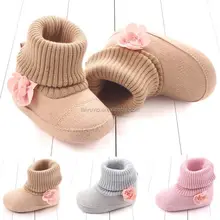 2018 popular design 18-24 months baby shoes sock winter soft leather kids prewalker shoes