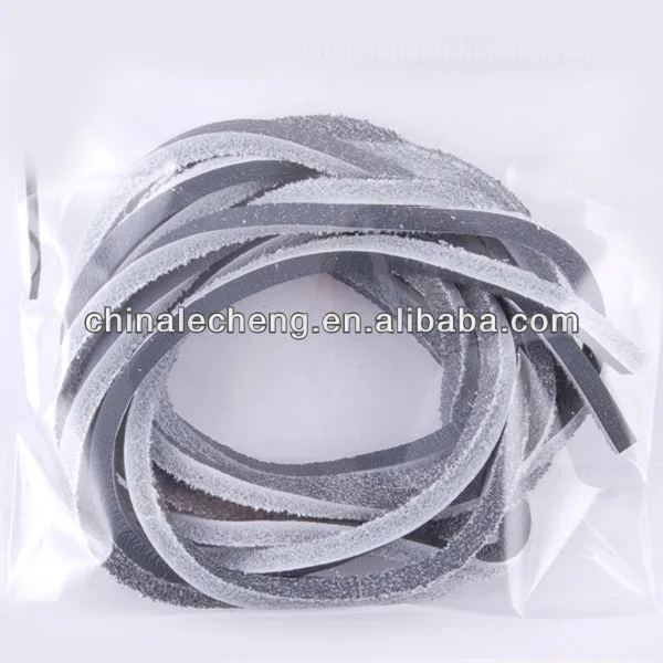 fashion black,white,grey,brown,red flat genuine leather shoelace