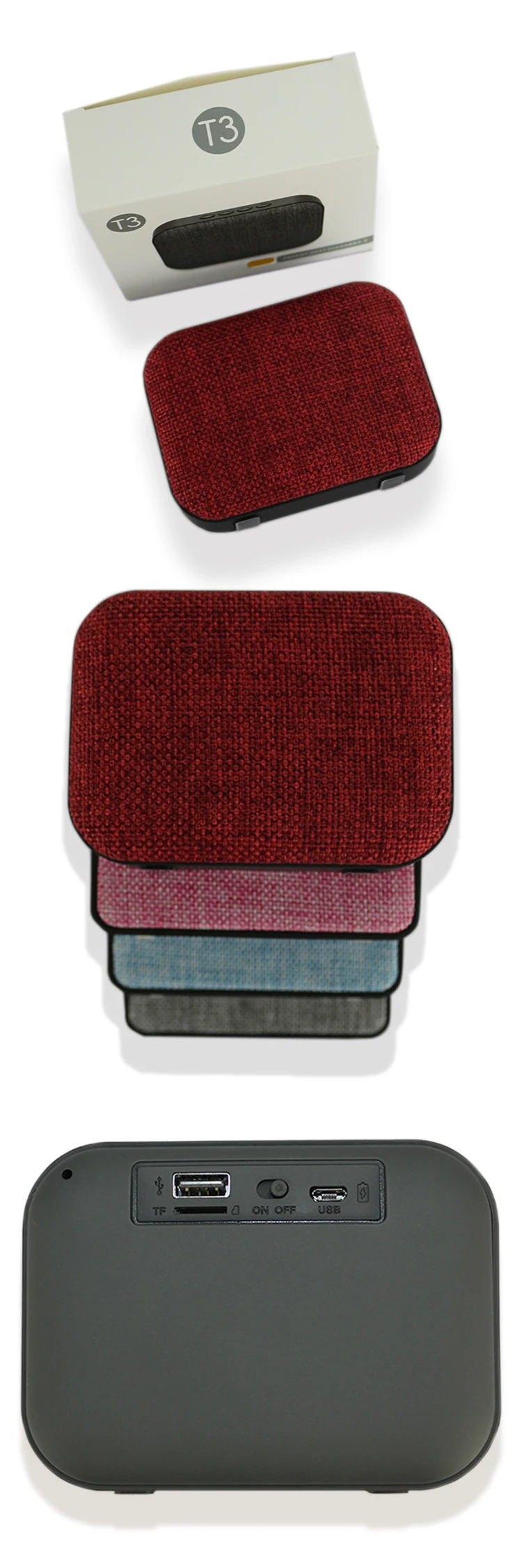 Fabric woofer USB FM Portable Radio Bluetooth Speaker - ANKUX.COM