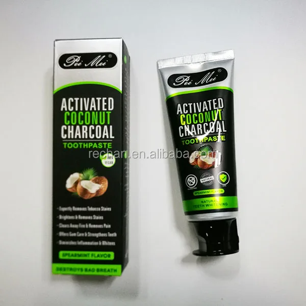 charcoal teeth whitening mint flavor toothpaste 100ml
