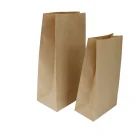 Manufacturer customized printing cheap and high quality recycled brown flat bottom food kraft paper bag