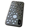 Two layer clear PC and grip pattern TPU Case for iPhone X