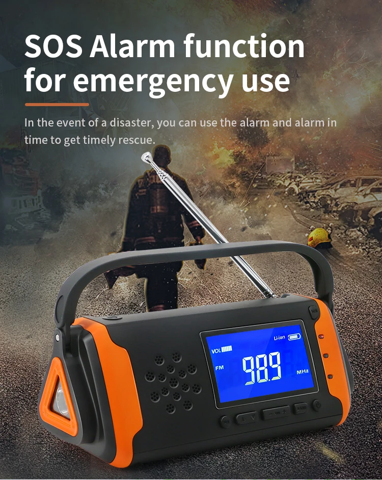 2019 new product emergency mini  internet solar panel rechargeable  dinamo radio with sos survival kit