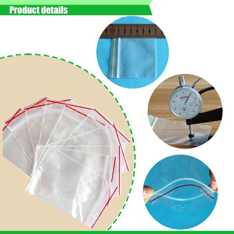 red line clear bag detail