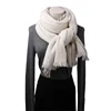 Inner Mongolia High Quality Fine Stoles Long Woven Plain Cashmere Scarf