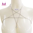 Sexy star shape rhinestone metal body chain with crystal for women anniversary gift beach body chains