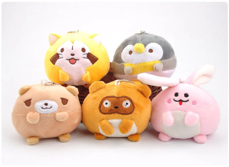 round plush animals