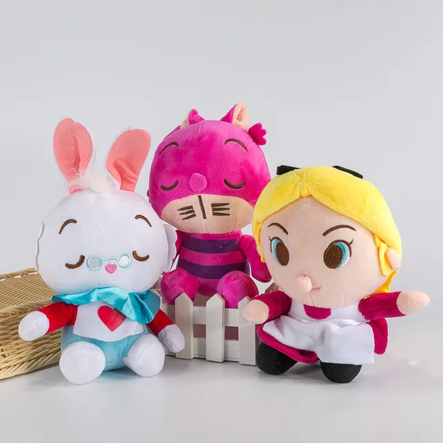 cat white rabbit alice q stuff plush toy doll birthday gift