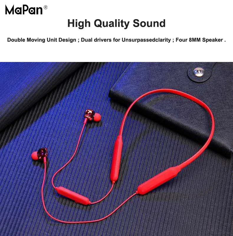 Best MaPan 25 Hours New Arrival Sport Waterproof Sweatproof HD Call Handsfree TWS Wireless Bluetooth Headset - ANKUX.COM