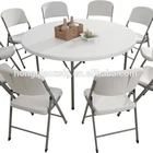 6ft 180cm big round plastic dinning table, 8 seats circle banquet table for wedding rental hotel