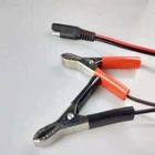 Dc 12v 24v power cable.Alligator Clips, red and black power cord with switch