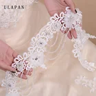 white lace crystal flower wedding dress shawl wedding bridal cape for girls