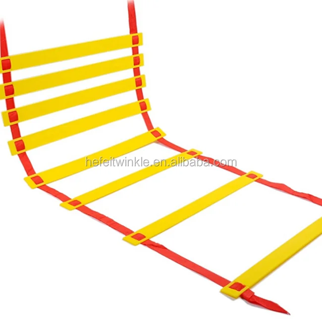 Deportes al aire libre personalizado peldaños longitud niños plástico escalada escaleras de cuerda