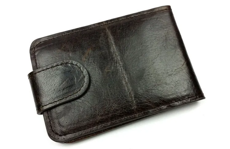 Card holder High Quality Luxury Vintage Casual 100%Real Genuine Oil Wax Leather Cowhide Men ID Credit Card Holder Holders Wallet