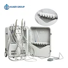 Home oral health care high suction mobile portable dental unit with ultrasonic scaler