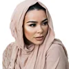 New wholesale 2018 big winter crinkle rayon cotton muslim women hijab shawl pashmina
