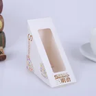 custom logo print 300gsm cardboard triangle sandwich packaging box