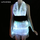 2018 party fiber optic luminous clothes exotic sexy club dresses