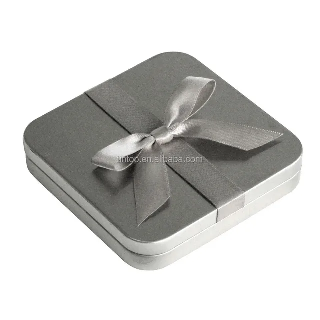fashion silver gift tin box