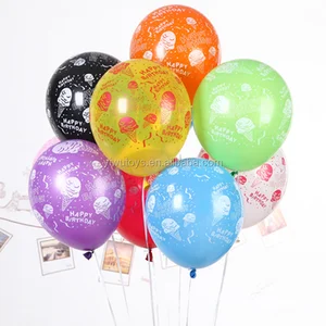 print birthday latex balloons