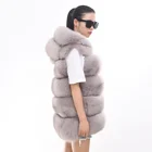 Logo Customization Fashion Fur Vest Real Fox for Women Wholesale Winter