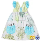 Baby Pearl Sleeve Boho Dress Girls Cotton Frocks Design Kids Beautiful Model Dresses