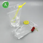 Beverage Drink take away Packaging Bag Pouch for Juice Milk Coffee with Handle Food Grade storage sealer pouch bag