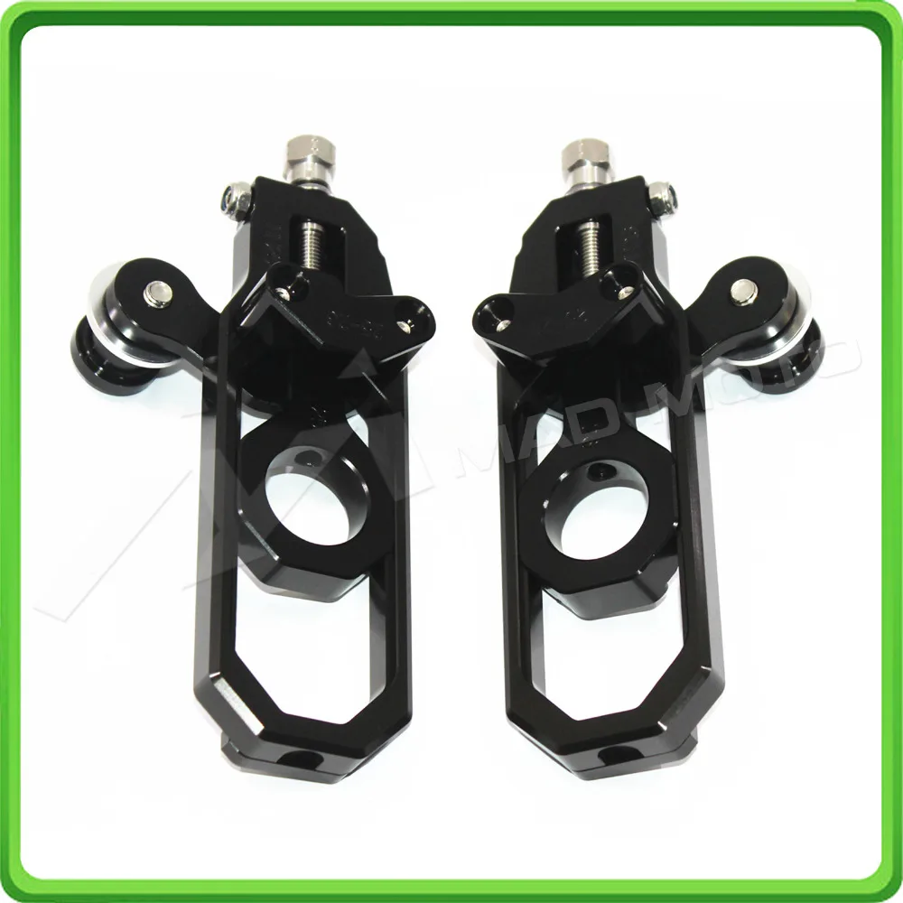 Motorcycle Chain Tensioner Adjuster with paddock bobbins kit for Yamaha YZF-R1 R1M R1S 2015 2016 2017 15 16 17 Black (5)