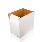 Wholesale waxed white custom cardboard carton corrugated box