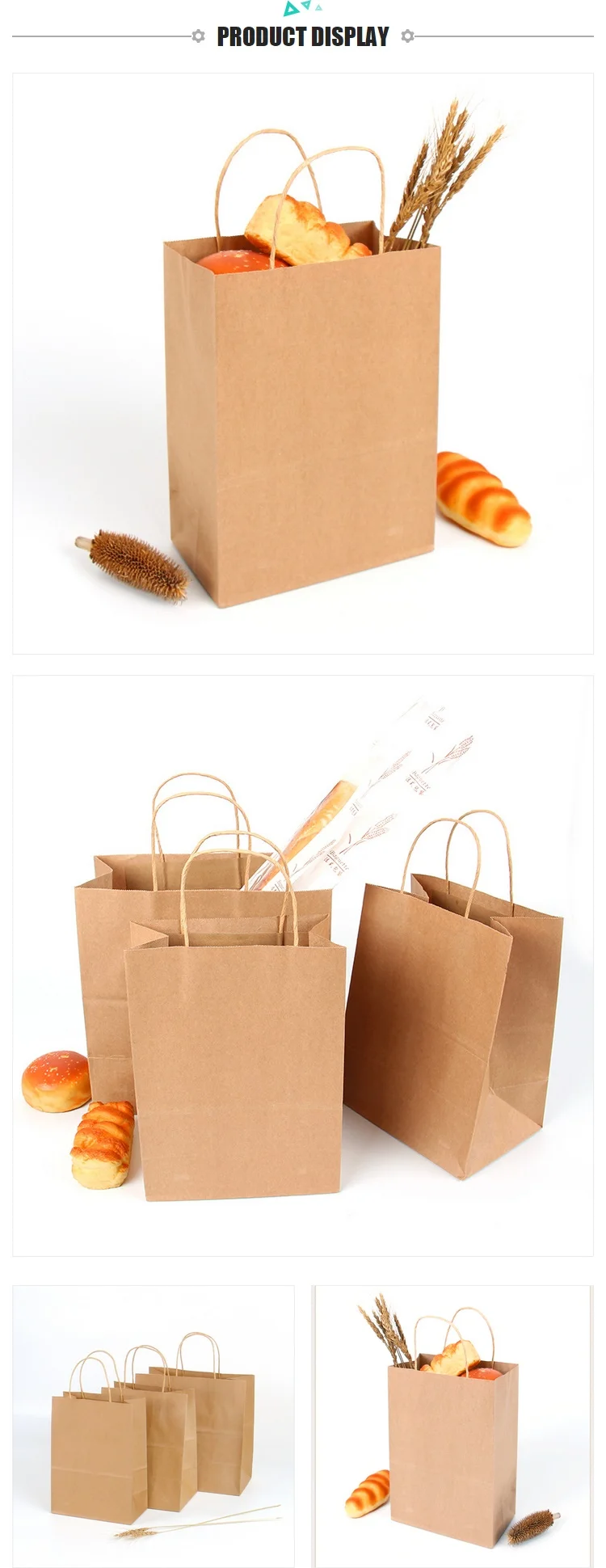 eco-friendly green gift paper bag with recycled paper