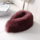 Best Choose Down Large Fox Thicken Scarf Russian Winter Coat Fur Collar