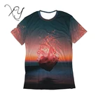 Wholesale custom all over print tshirt cotton dye sublimation printing t shirt for man