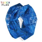 neck , head , wrist , soft blue bandana , 25x50 cm spandex polyester tube bandana