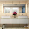 OPPEIN hotel project double basin white lacquer bathroom vanity