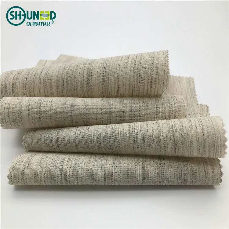 interlining for suit woven horse hair canvas chest interlining for suit/coat hair canvas interlining for suits